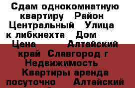 Сдам однокомнатную квартиру › Район ­ Центральный › Улица ­ к.либкнехта › Дом ­ 196 › Цена ­ 850 - Алтайский край, Славгород г. Недвижимость » Квартиры аренда посуточно   . Алтайский край,Славгород г.